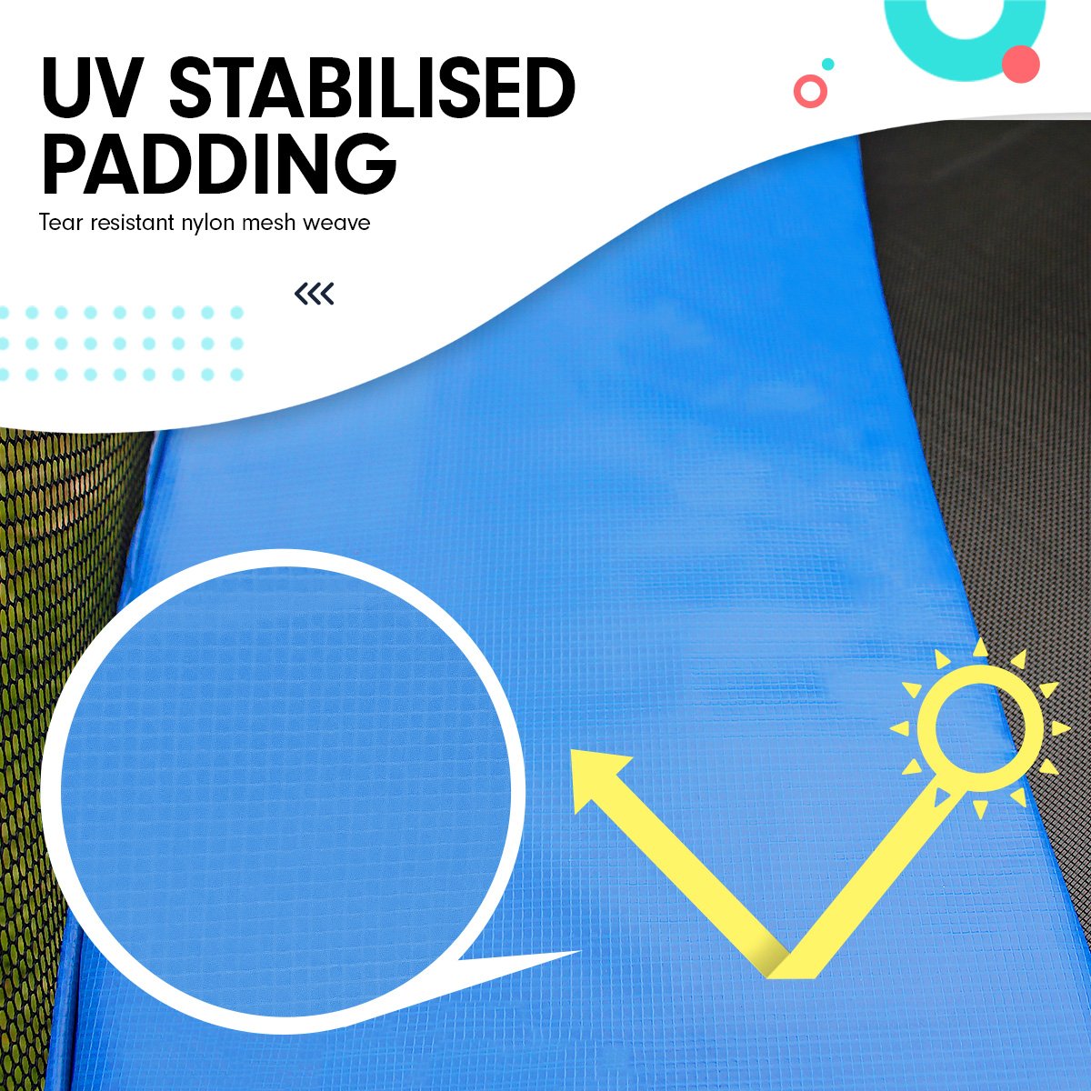 Kahuna 8 ft Outdoor Round Blue Trampoline for Kids and Children