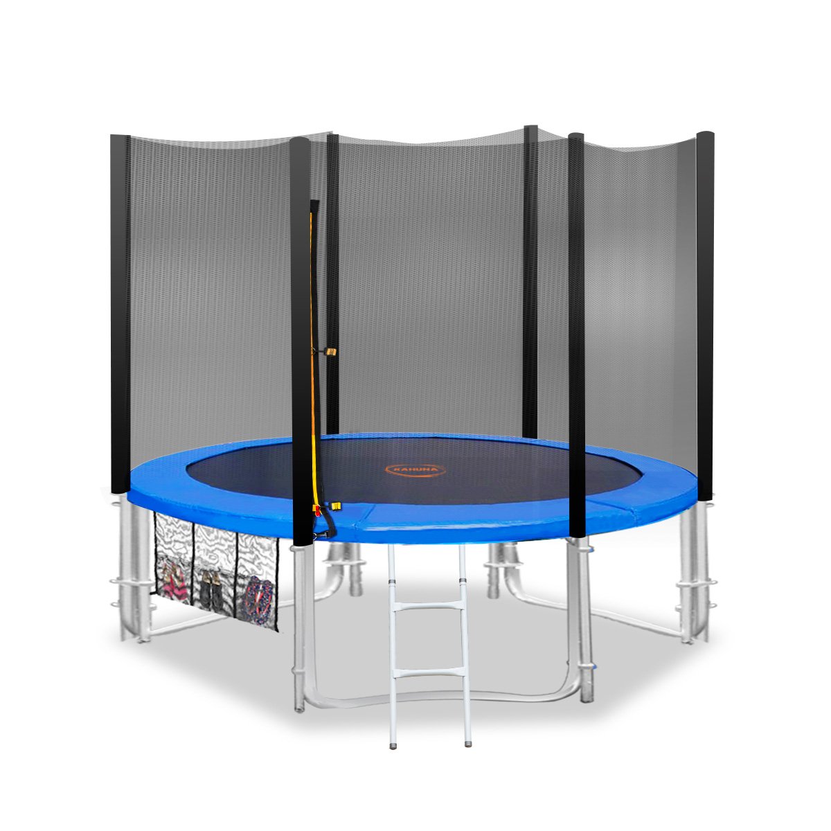 Kahuna 8 ft Outdoor Round Blue Trampoline for Kids and Children