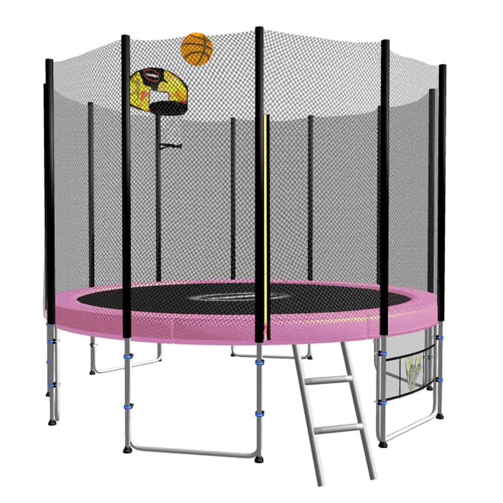 Kahuna 8 ft Blizzard Trampoline Outer Net Pad Mat Basketball - Pink