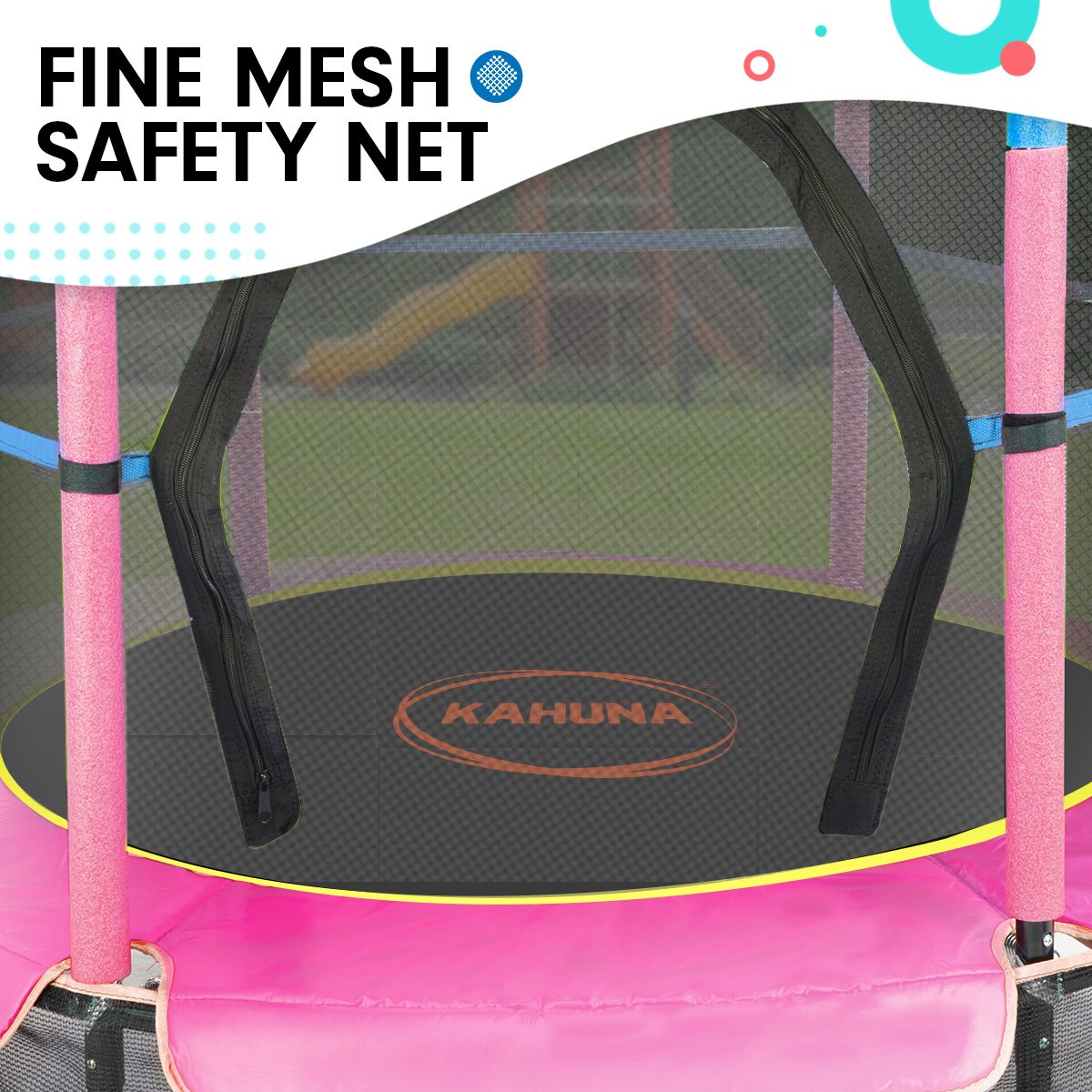 Kahuna Mini 4.5 ft Trampoline Blue Pink