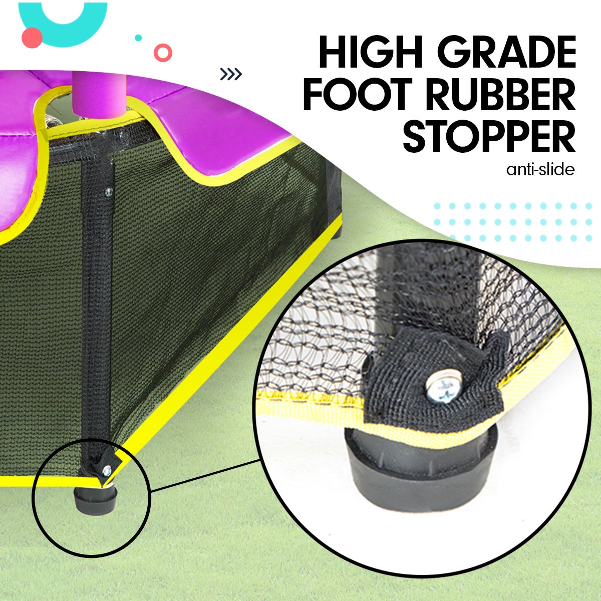 Kahuna Mini 4.5 ft Trampoline Blue Purple