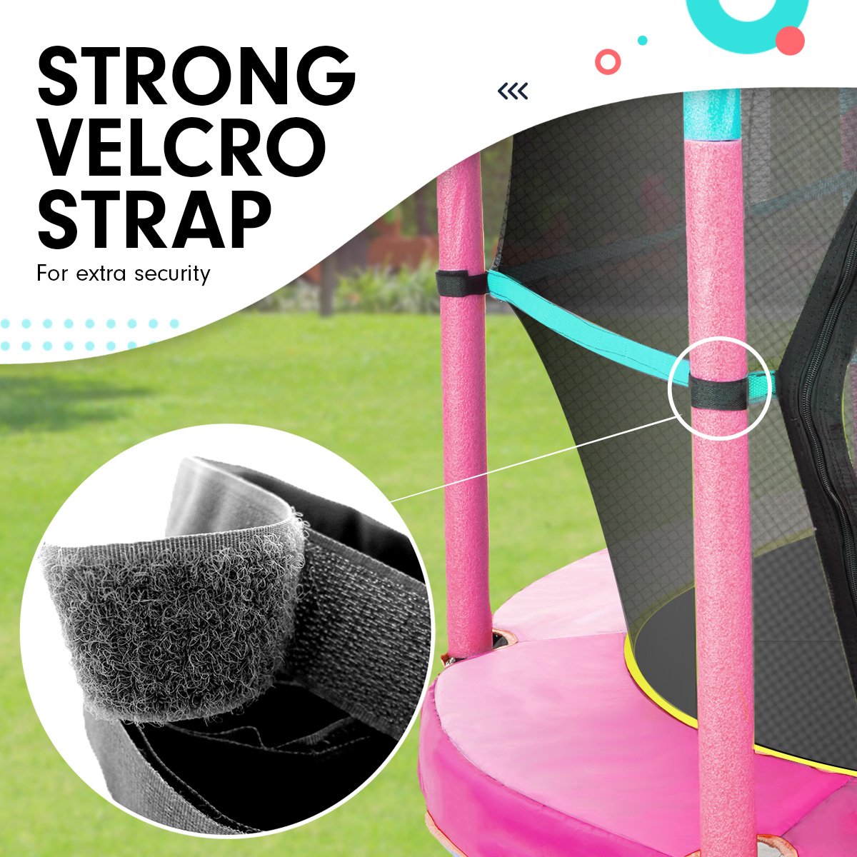 Kahuna Mini 4.5 ft Trampoline Green Pink