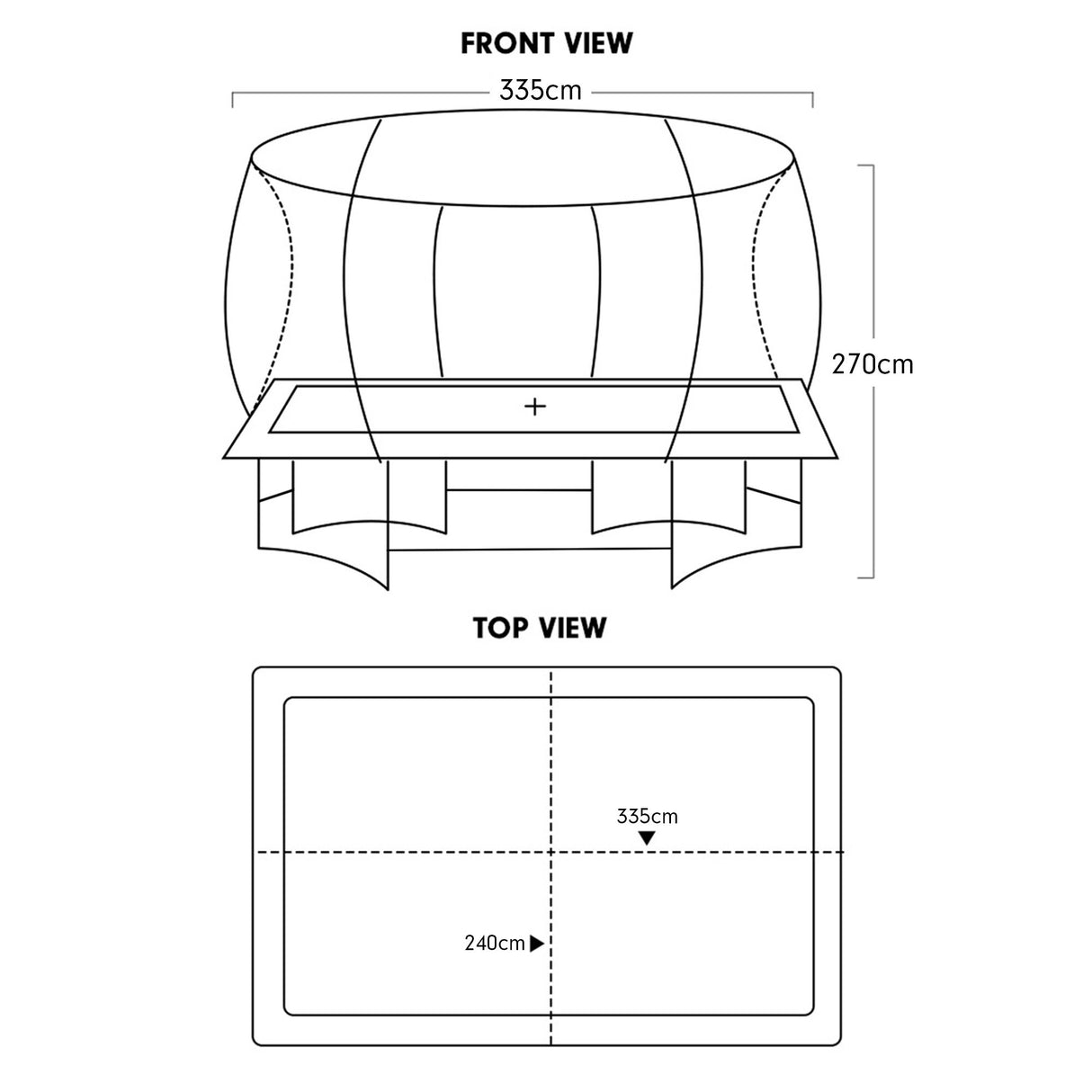 Kahuna 8 ft x 11 ft Rectangular Trampoline Rainbow Outdoor