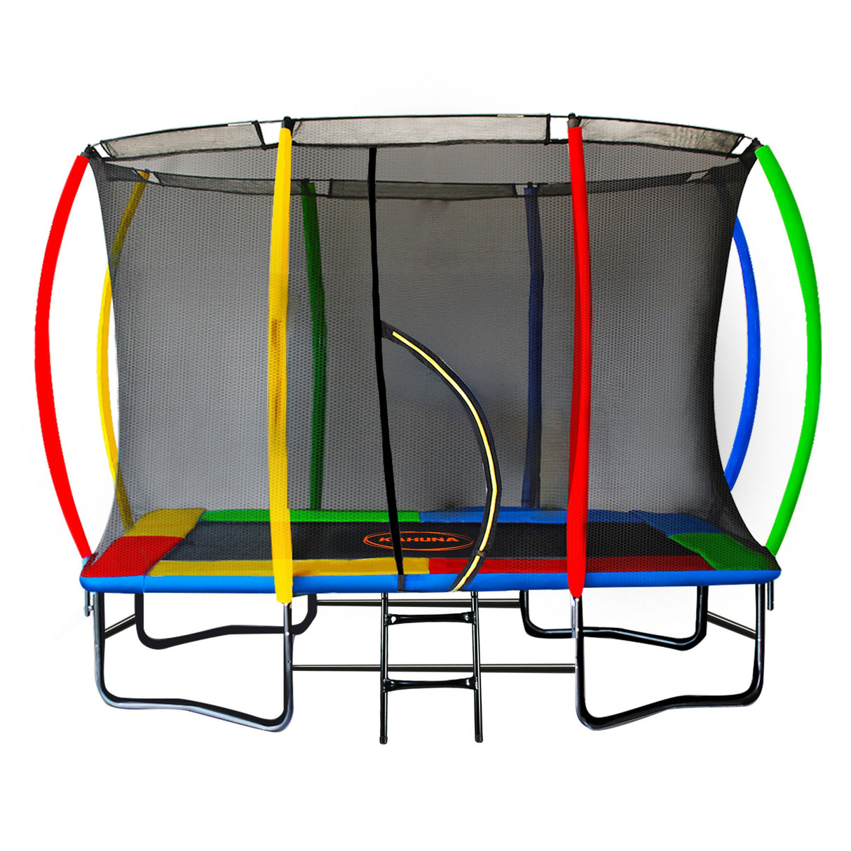 Kahuna 8 ft x 11 ft Rectangular Trampoline Rainbow Outdoor
