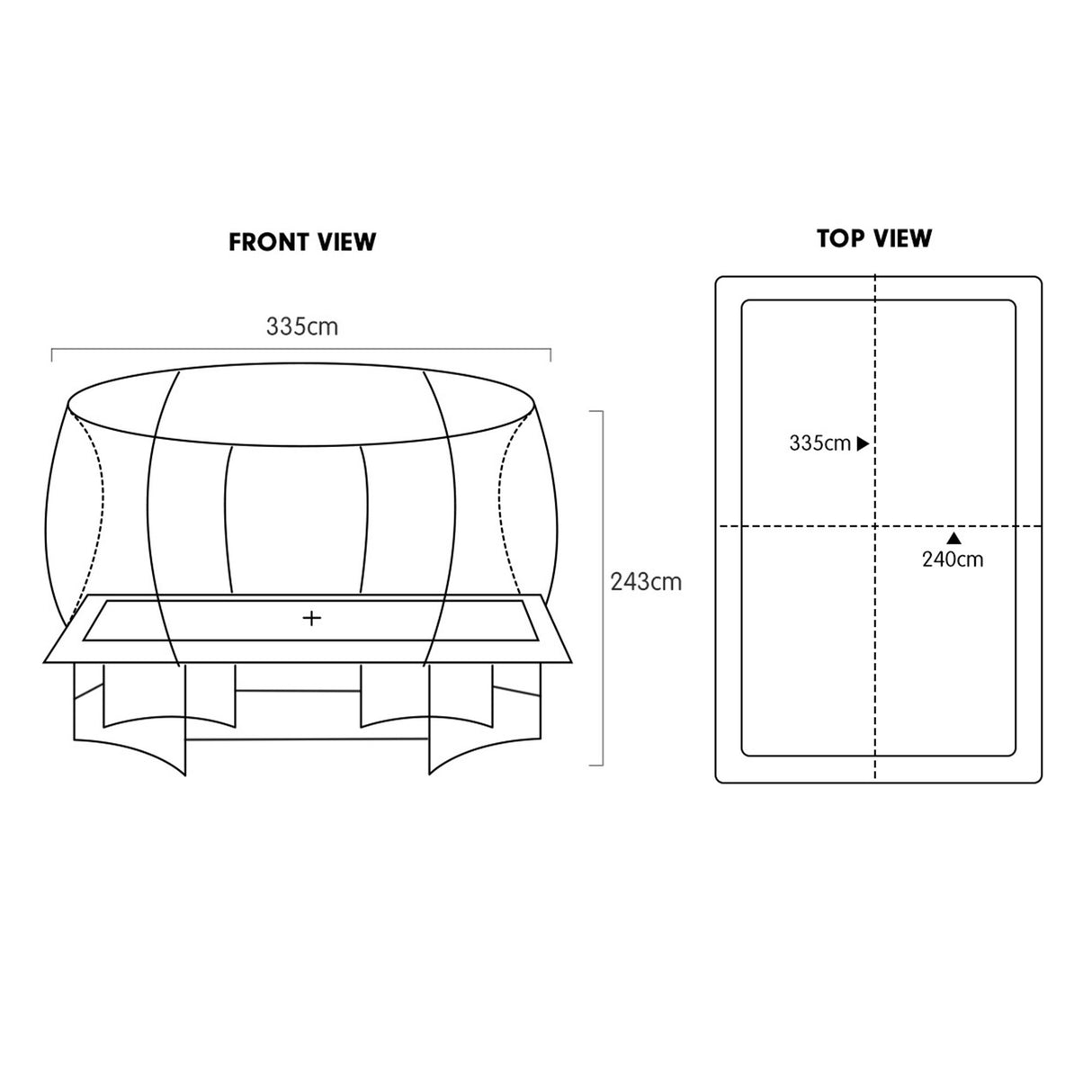 Kahuna Trampoline 8 ft x 11 ft Rectangular Outdoor Orange