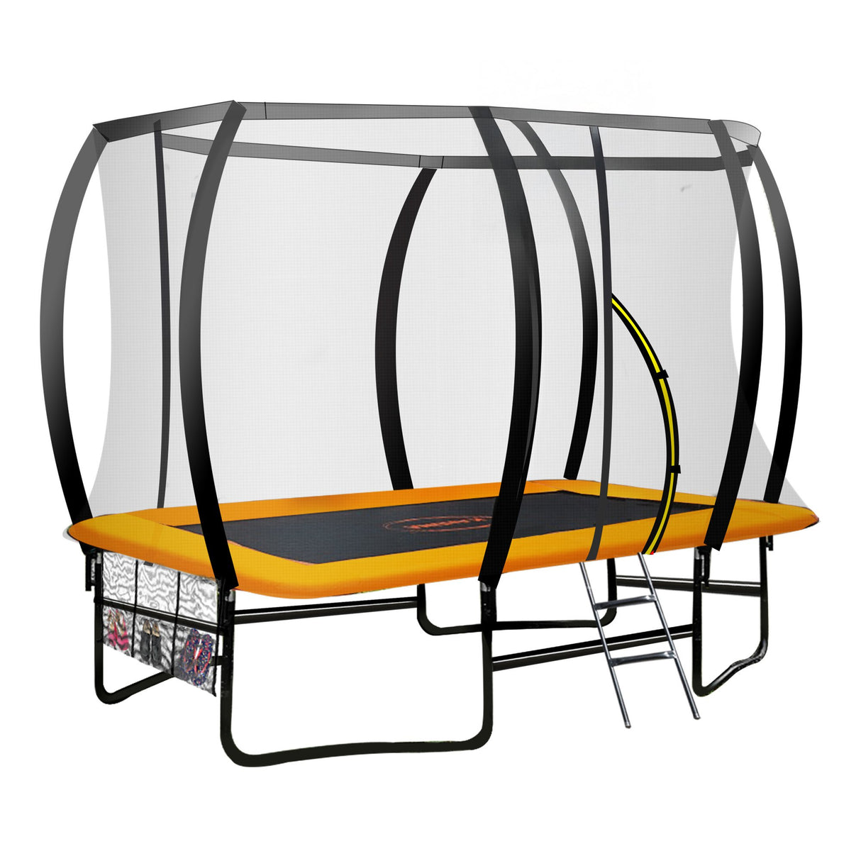 Kahuna Trampoline 8 ft x 11 ft Rectangular Outdoor Orange