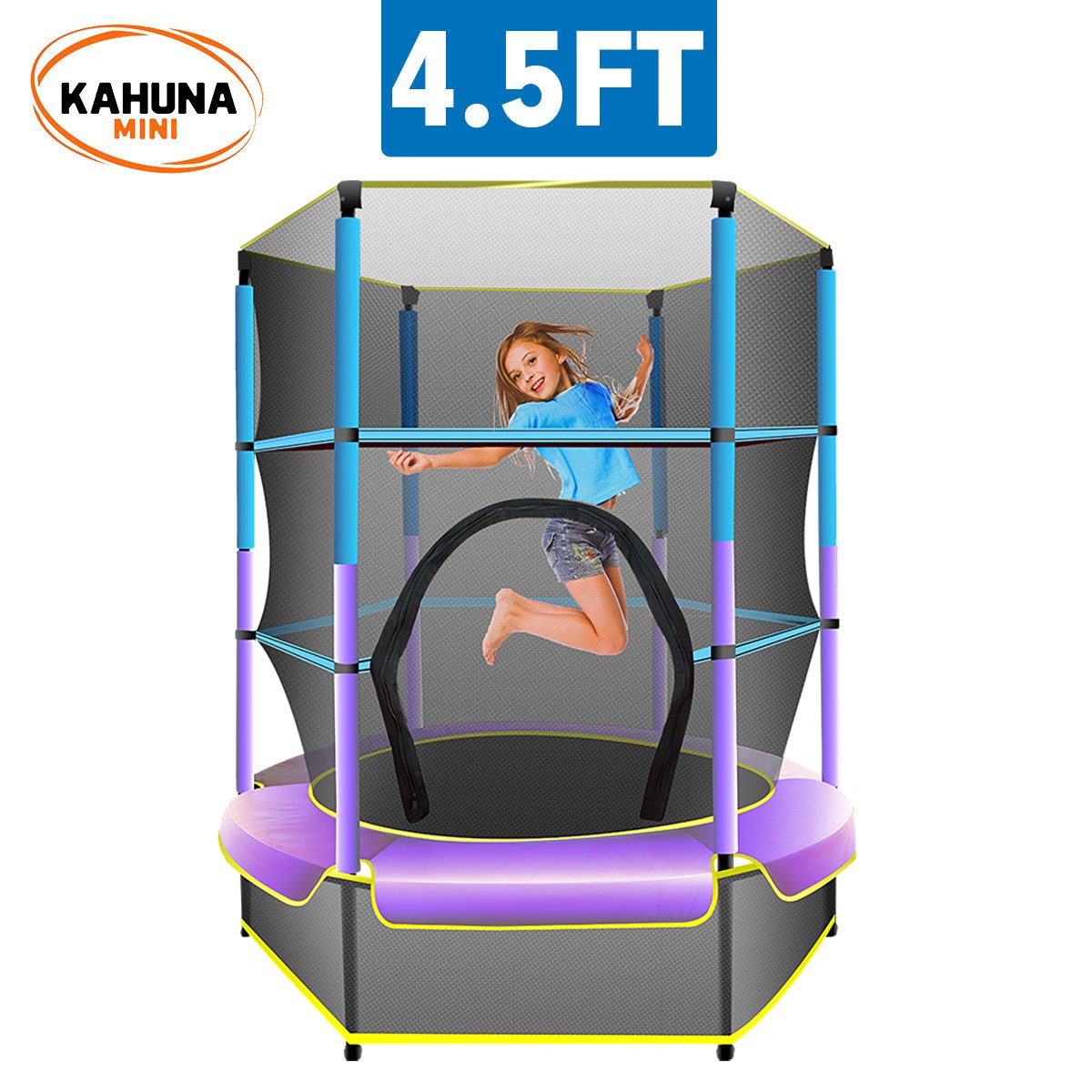 Kahuna Mini 4.5 ft Trampoline Blue Purple