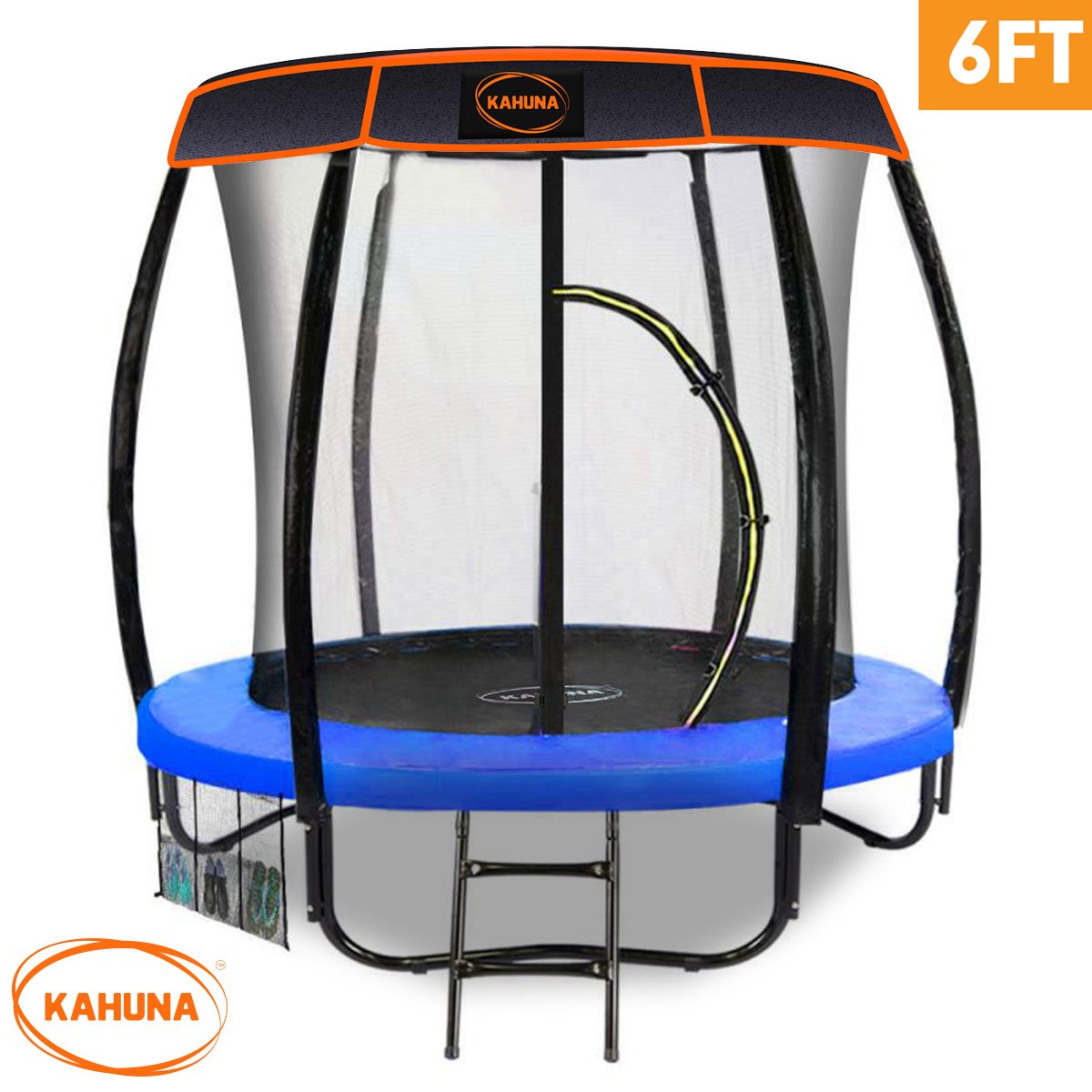 Kahuna Trampoline 6 ft with Roof - Blue