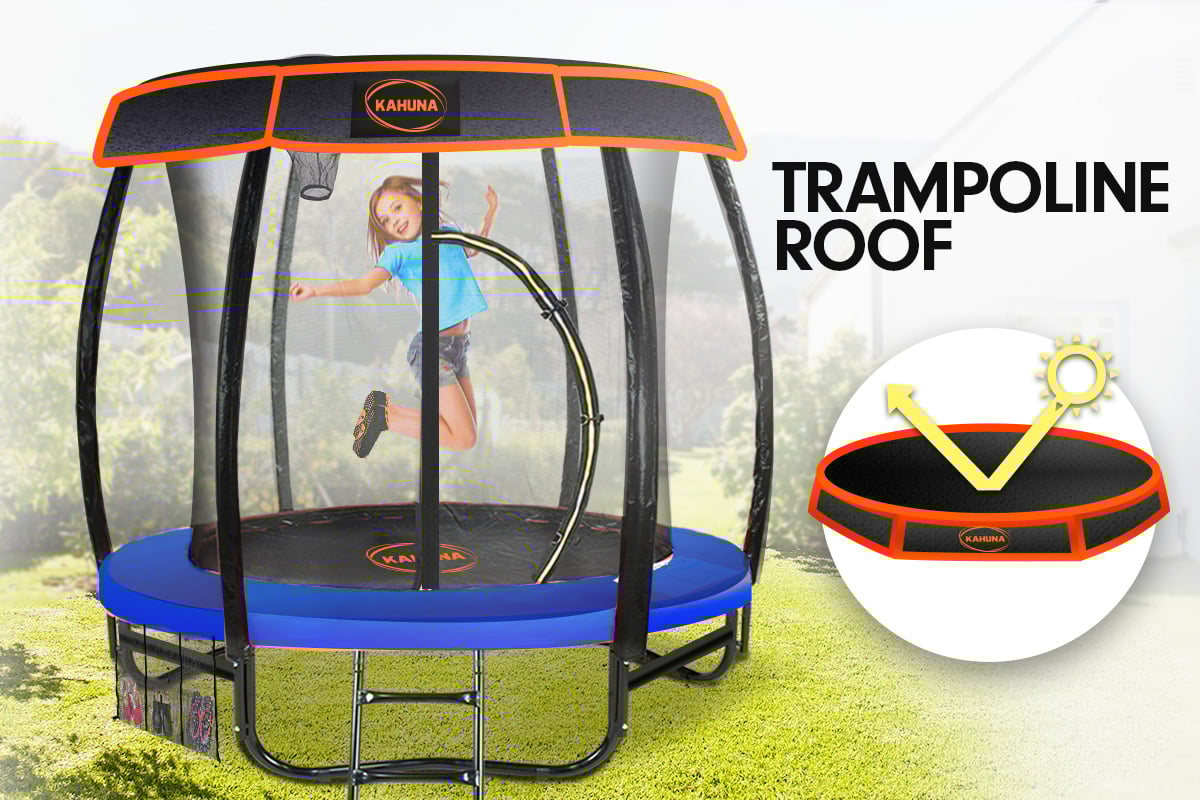 Kahuna Trampoline 6 ft with Roof - Blue