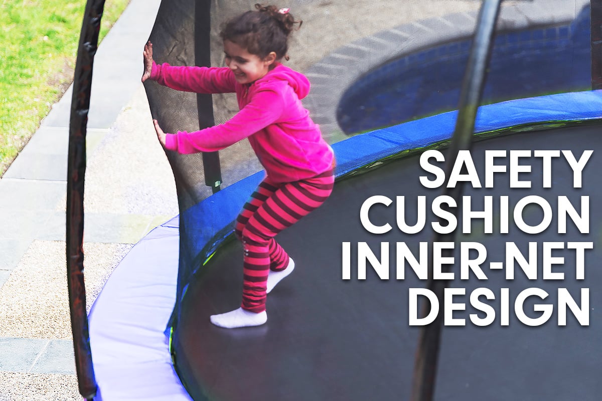 Kahuna Trampoline 14 ft with Roof - Blue