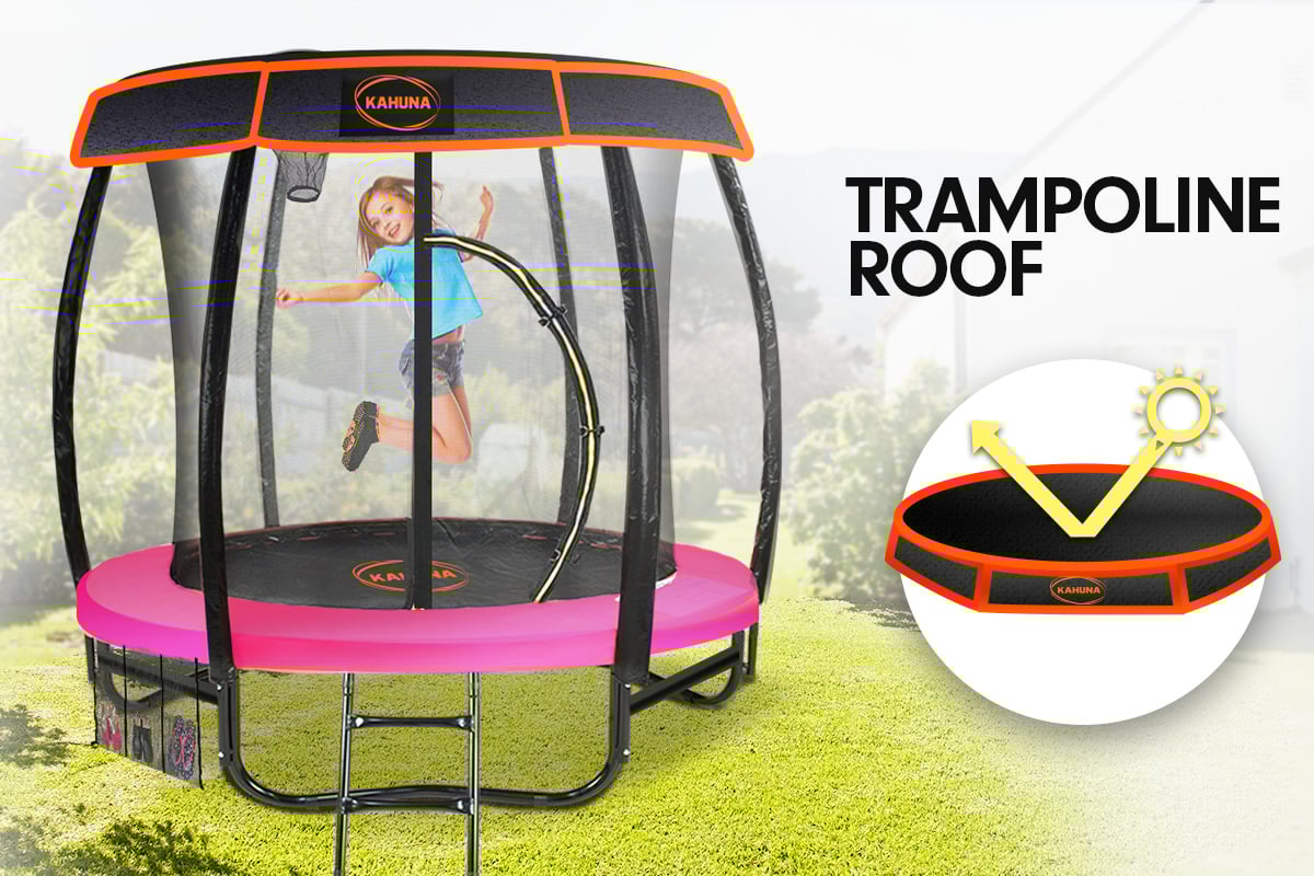Kahuna Trampoline 6 ft with Roof - Pink