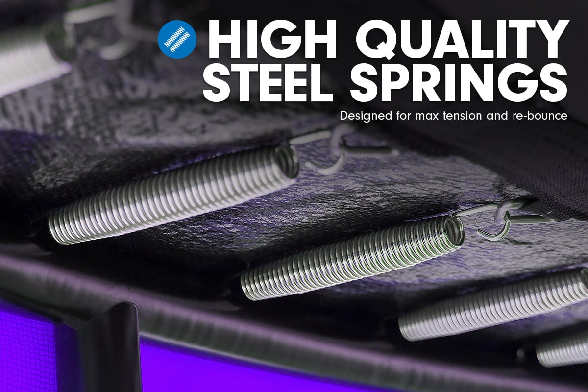 Kahuna Trampoline 14 ft with Roof - Purple