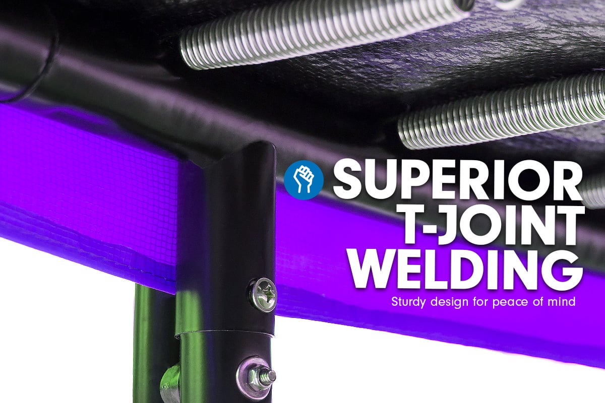 Kahuna Trampoline 14 ft with Roof - Purple