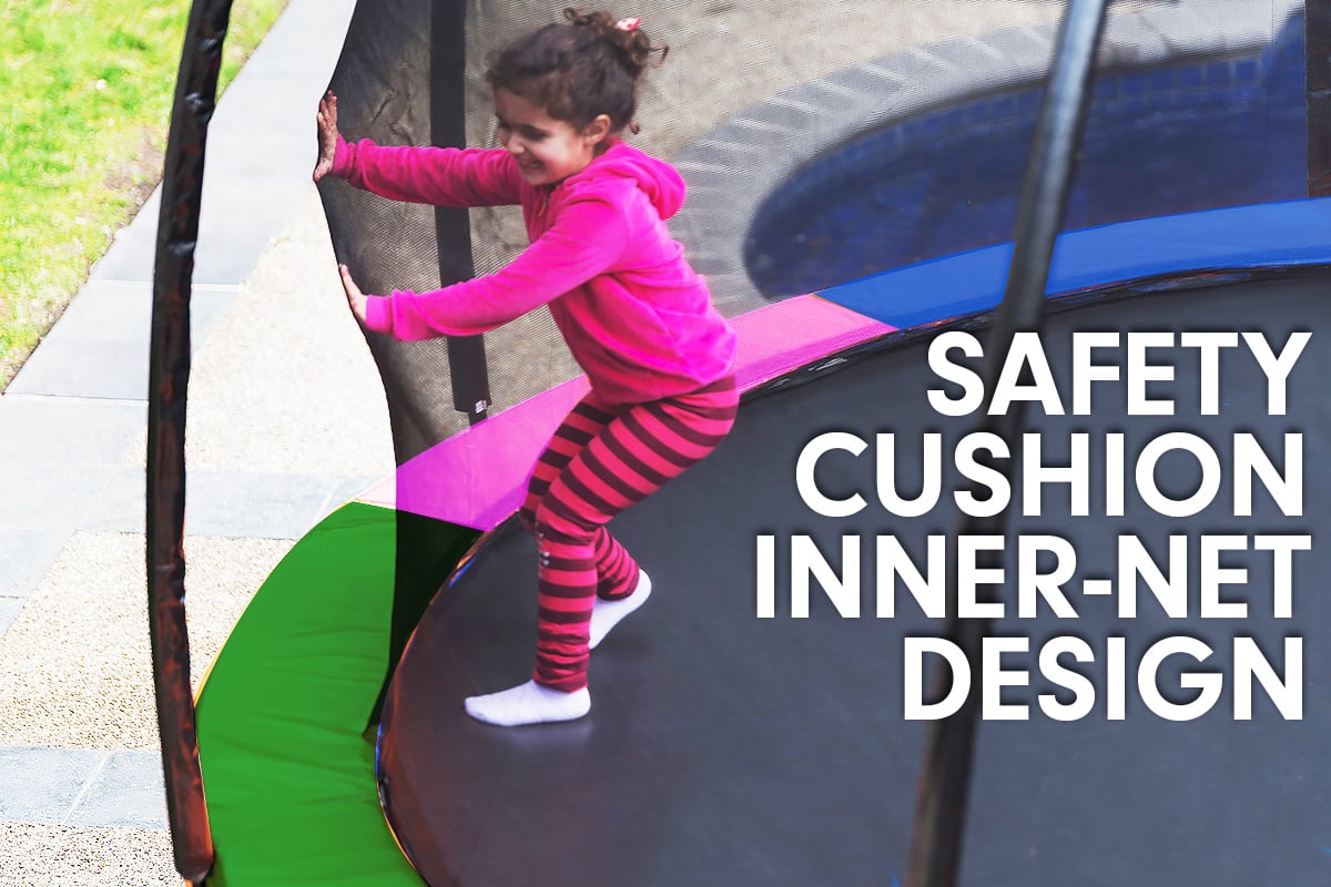 Kahuna Trampoline 6 ft with Roof - Rainbow