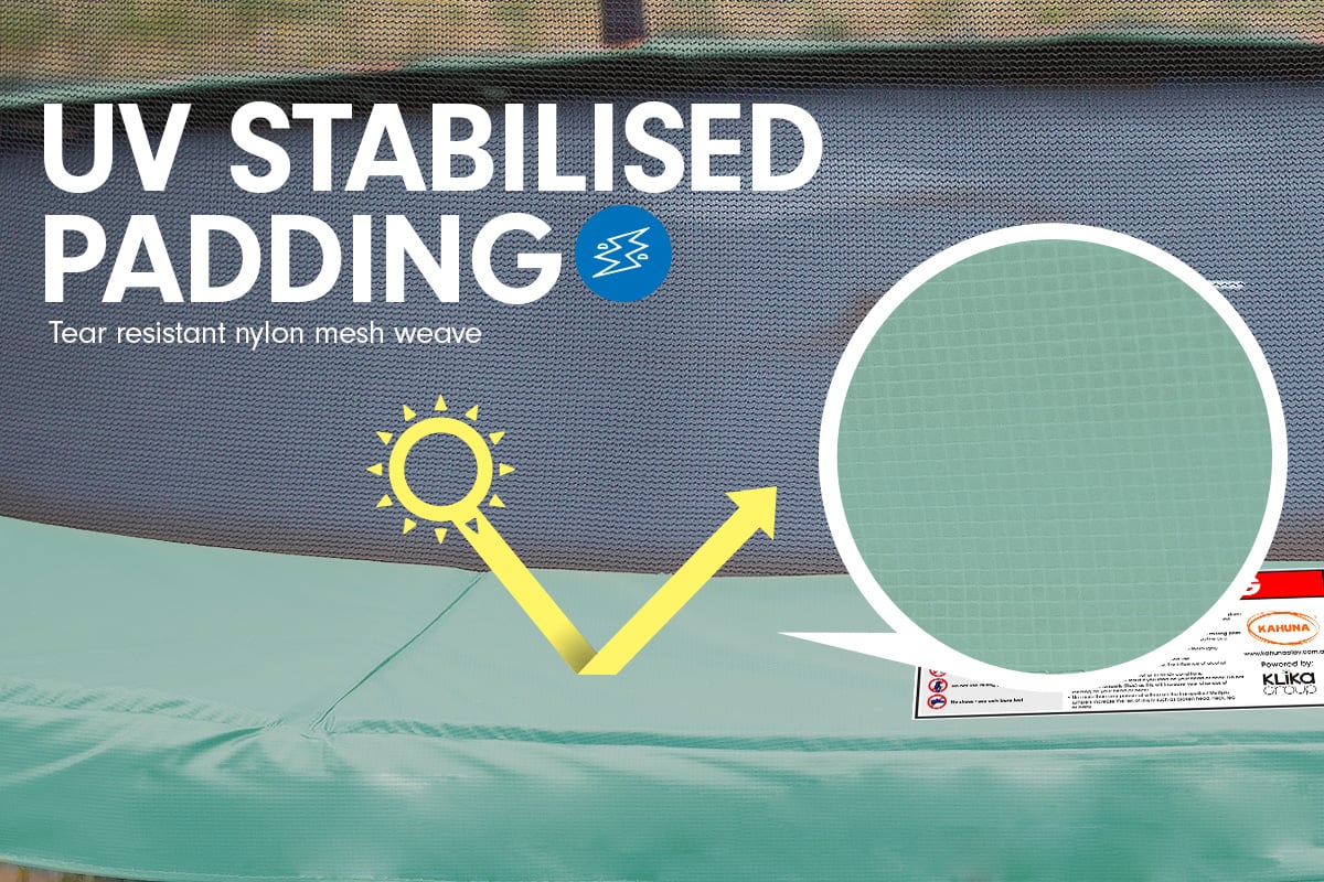 Kahuna Trampoline 8 ft with Roof - Green