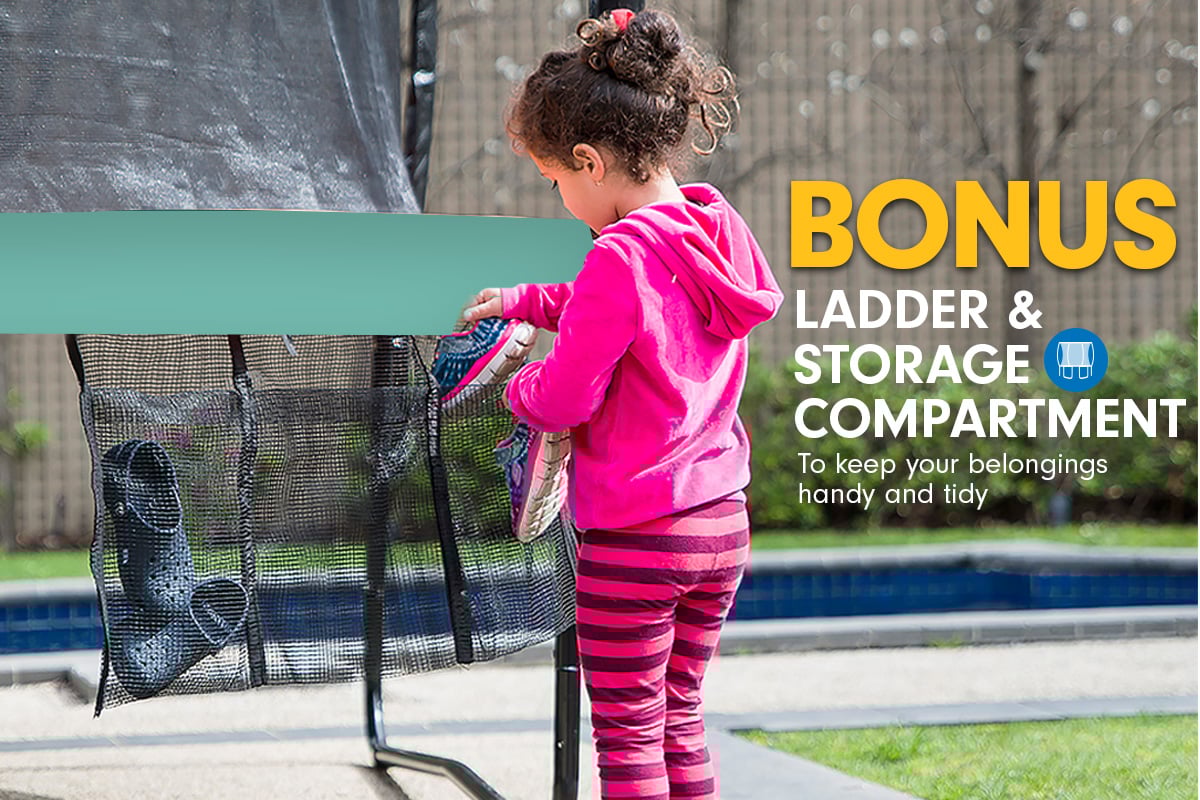 Kahuna Trampoline 10 ft with Roof - Green