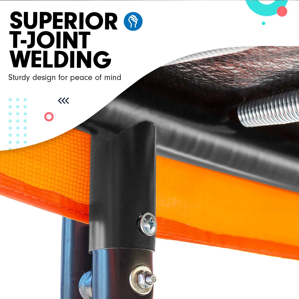 Kahuna Trampoline 8 ft with Roof - Orange