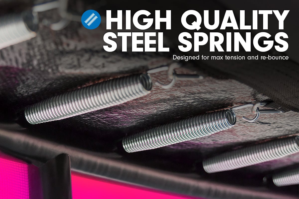 Kahuna Trampoline 10 ft with Roof - Rainbow