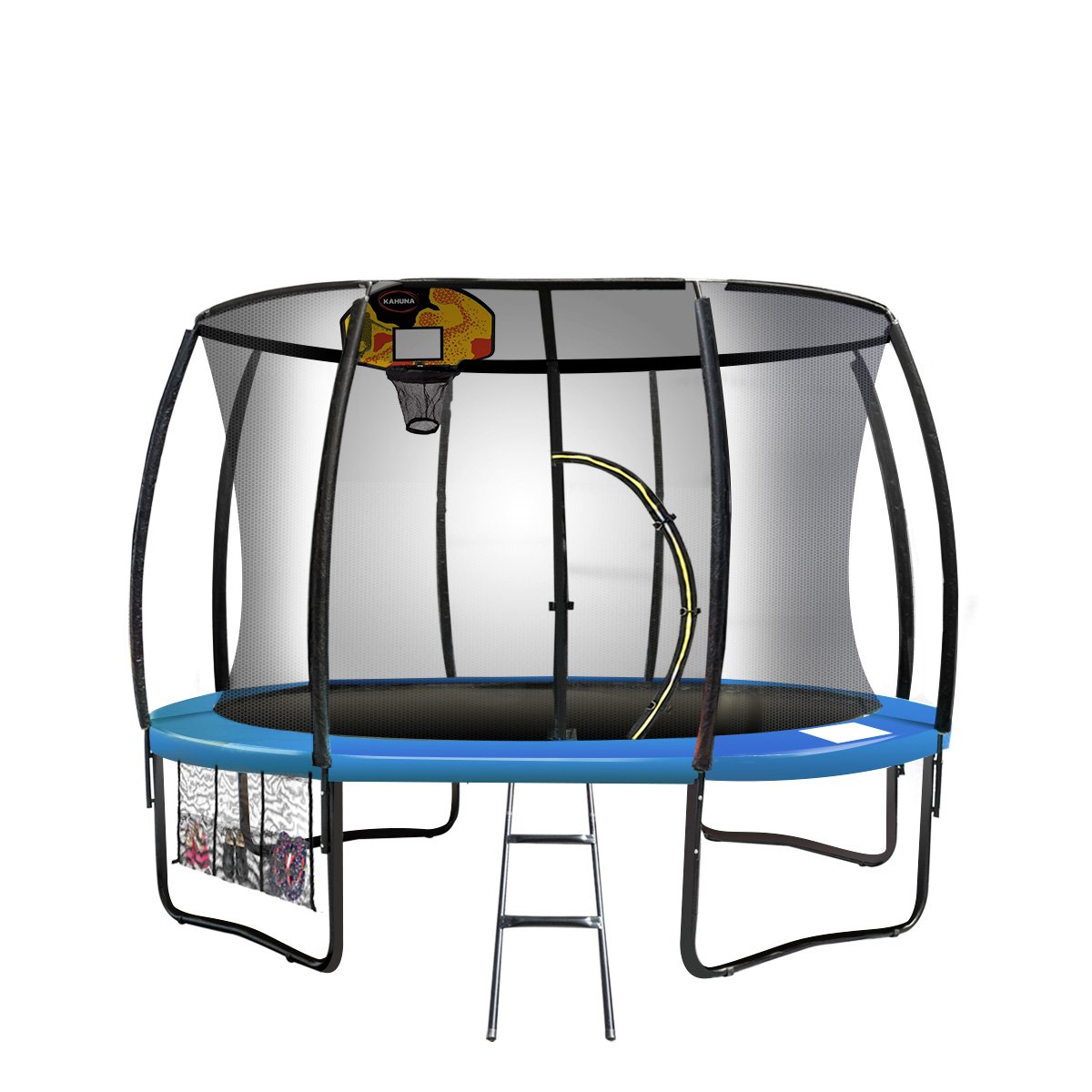 6ft Trampoline Free Safety Net Spring Pad Mat Ladder Basketball Blue