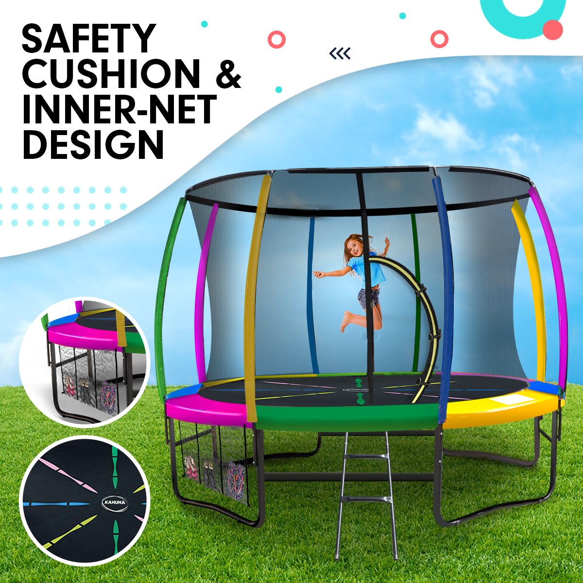 Kahuna Rainbow 8 ft Trampoline