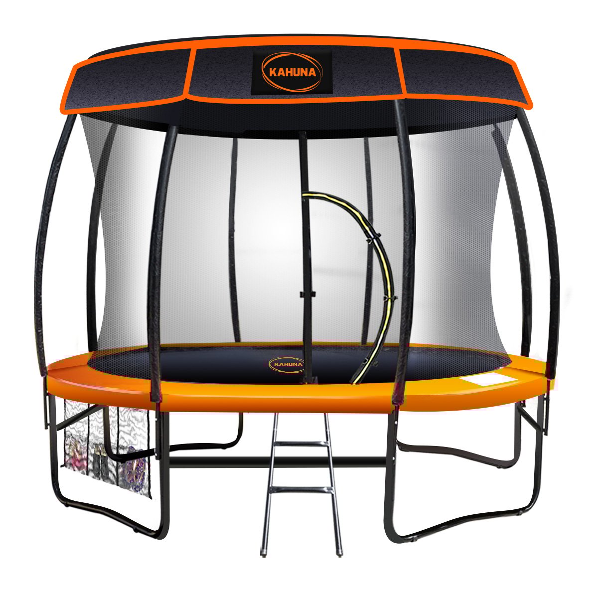 Kahuna Trampoline 10 ft with Roof - Orange
