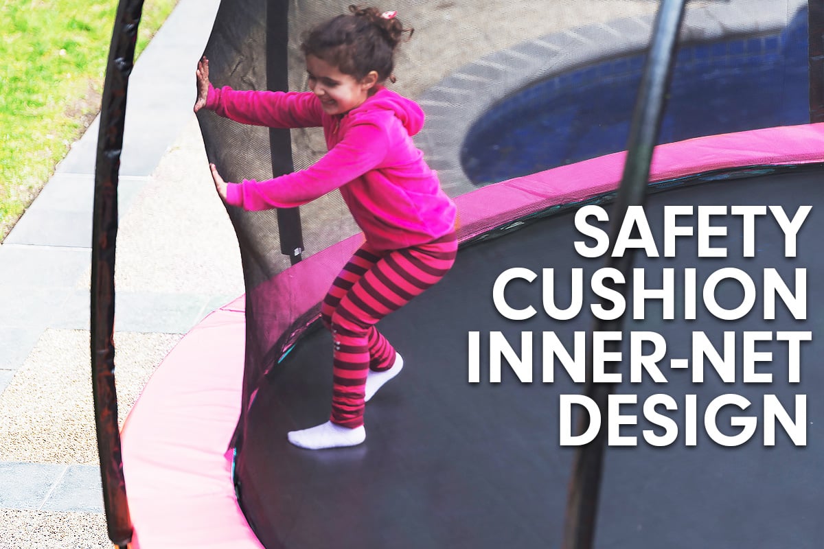 Kahuna Trampoline 12 ft with Roof - Pink