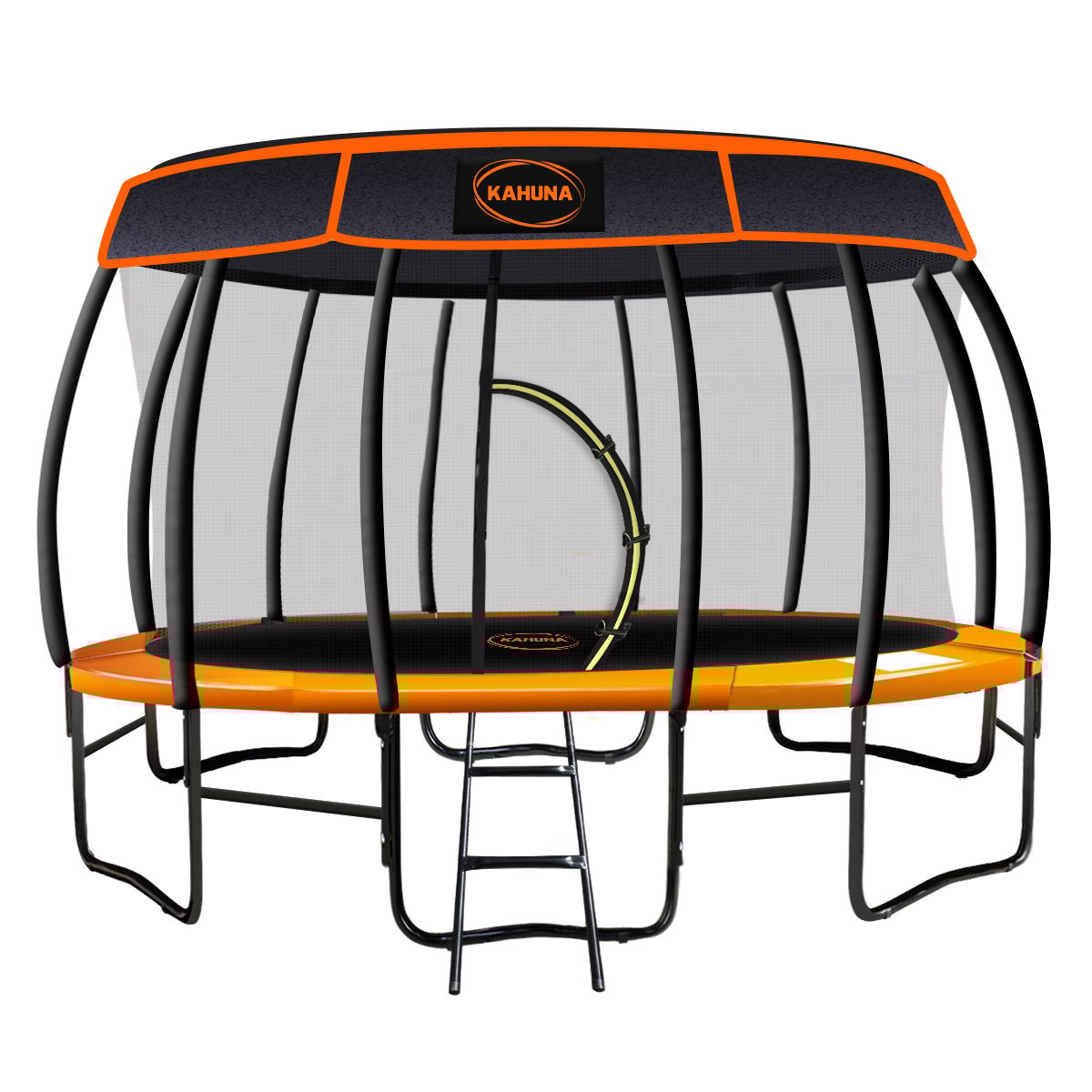 Kahuna Trampoline 14 ft with Roof - Orange