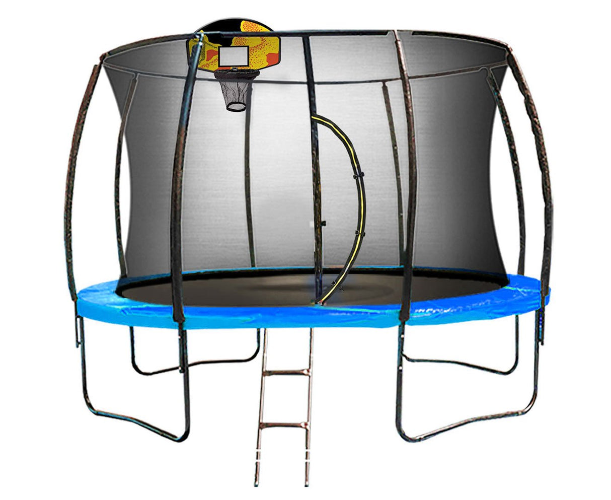 Kahuna Pro 14 ft Trampoline with Mat, Reversible Pad, Basketball Set
