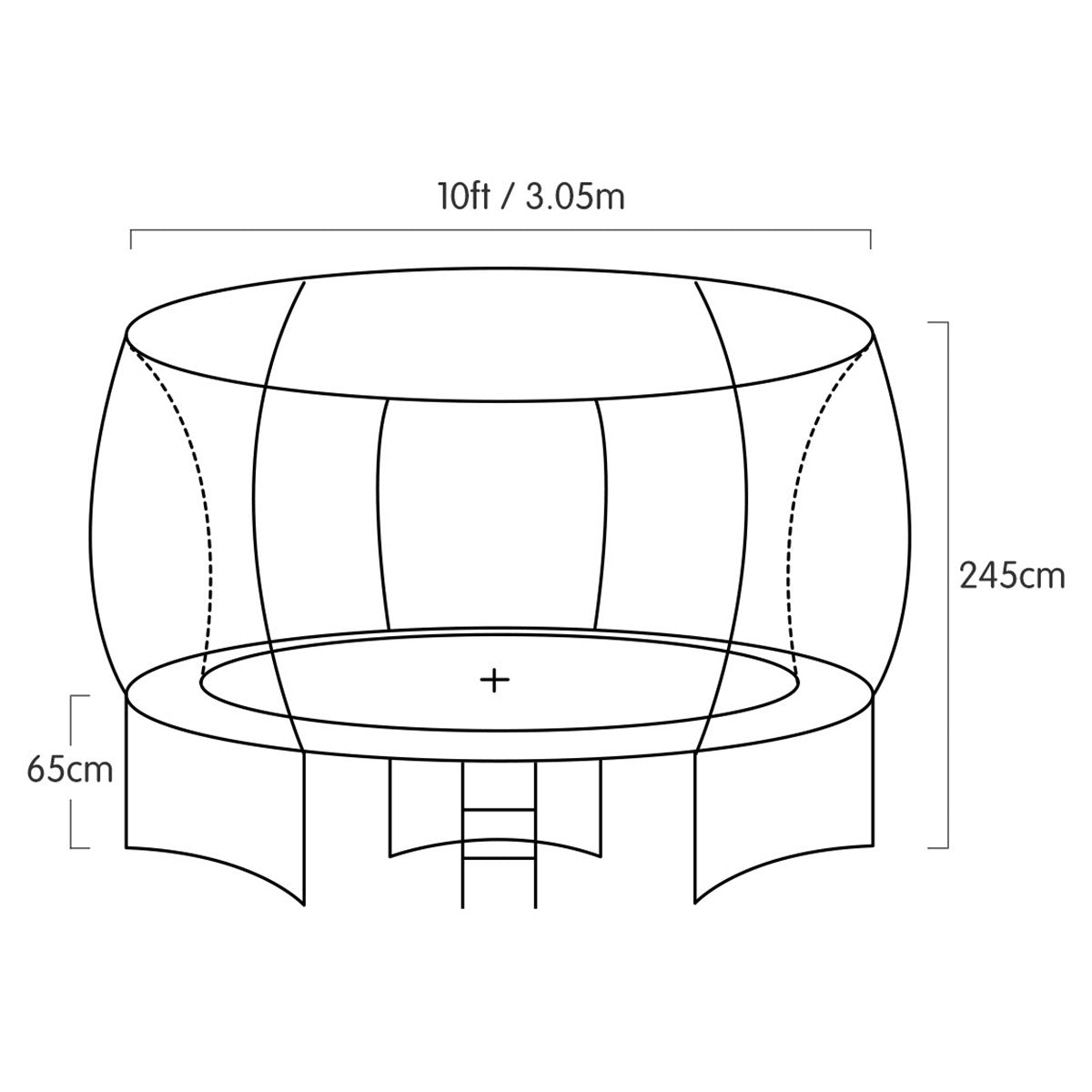 Kahuna Pro 10 ft Trampoline with Mat, Reversible Pad, Basketball Set