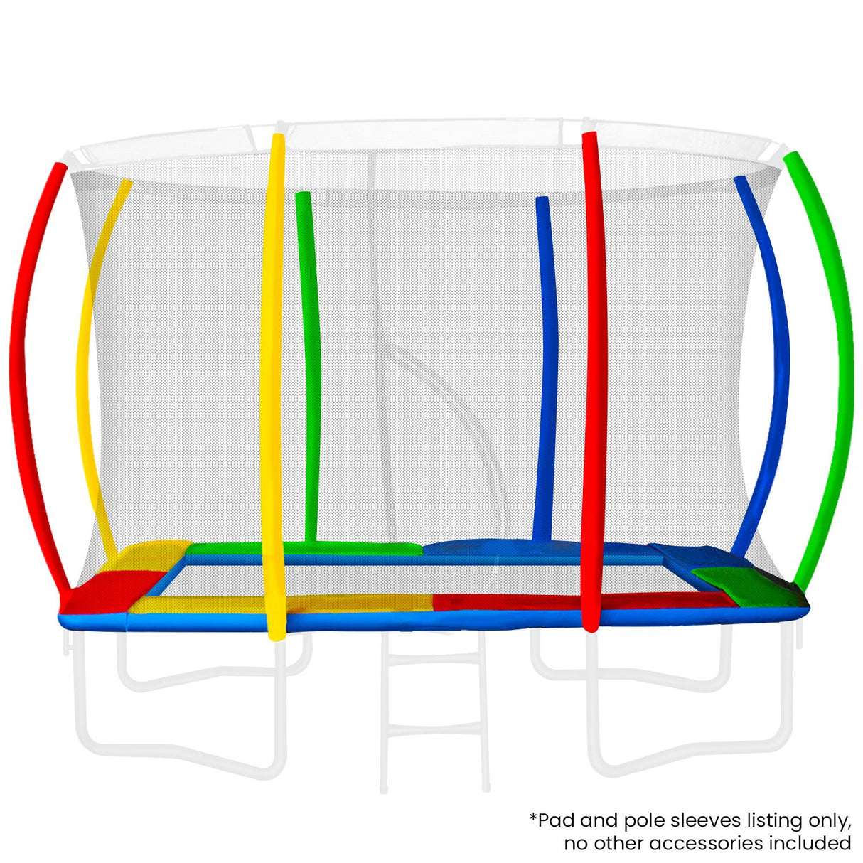 Kahuna 6ft x 9ft Replacement Rectangular Trampoline Pad Rainbow