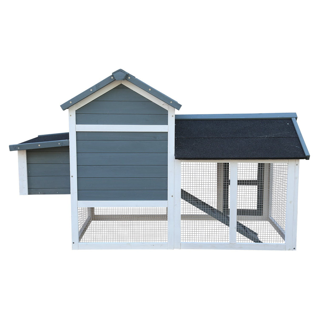 Furtastic Large Chicken Coop & Rabbit Hutch With Ramp - Green