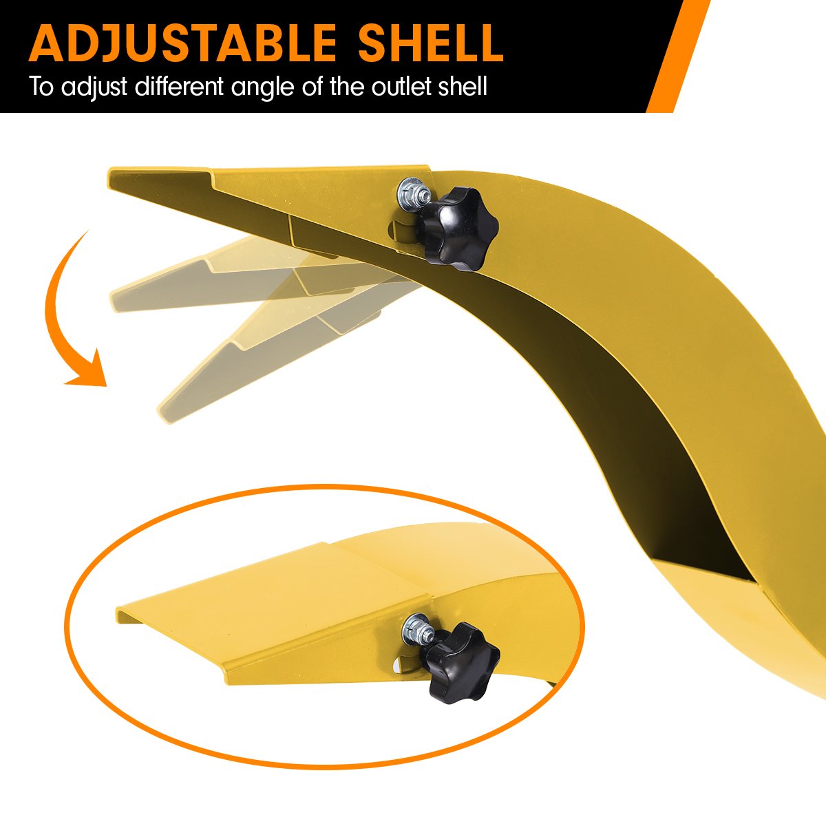 Ducar Petrol 7HP Wood Chipper Shredder Mulcher Grinder - Yellow