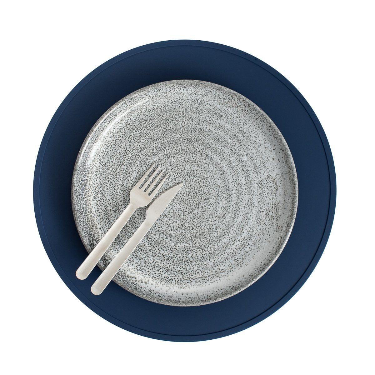 We Might Be Tiny Round Placie? Silicone Placemat Navy-2006733467710263300