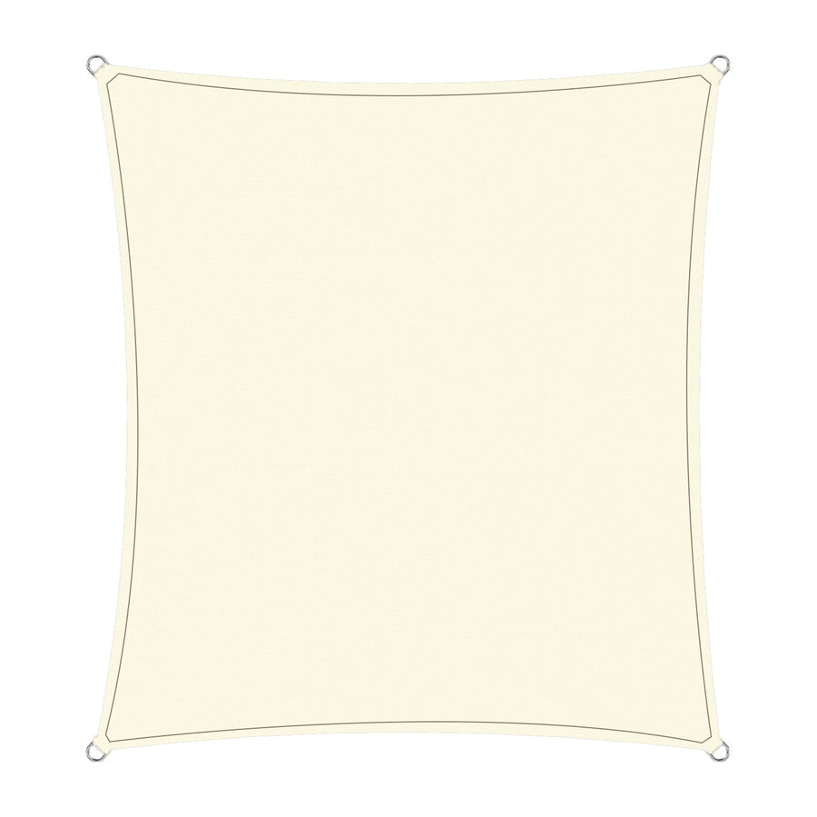 Wallaroo Waterproof 160GSM Outdoor Sun Shade Sail Canopy Cream Square 3 x 3m