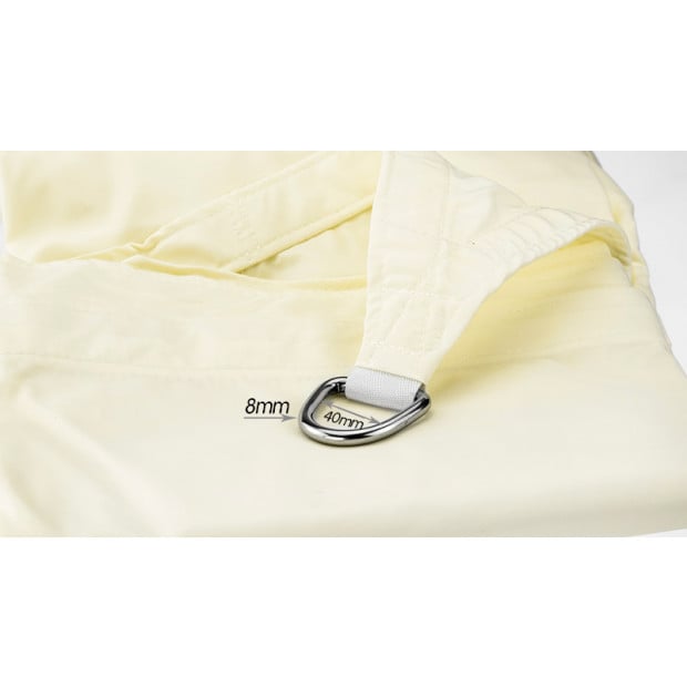 Wallaroo Waterproof Outdoor Sun Shade Sail Canopy Cream Rectangle 2 x 4m