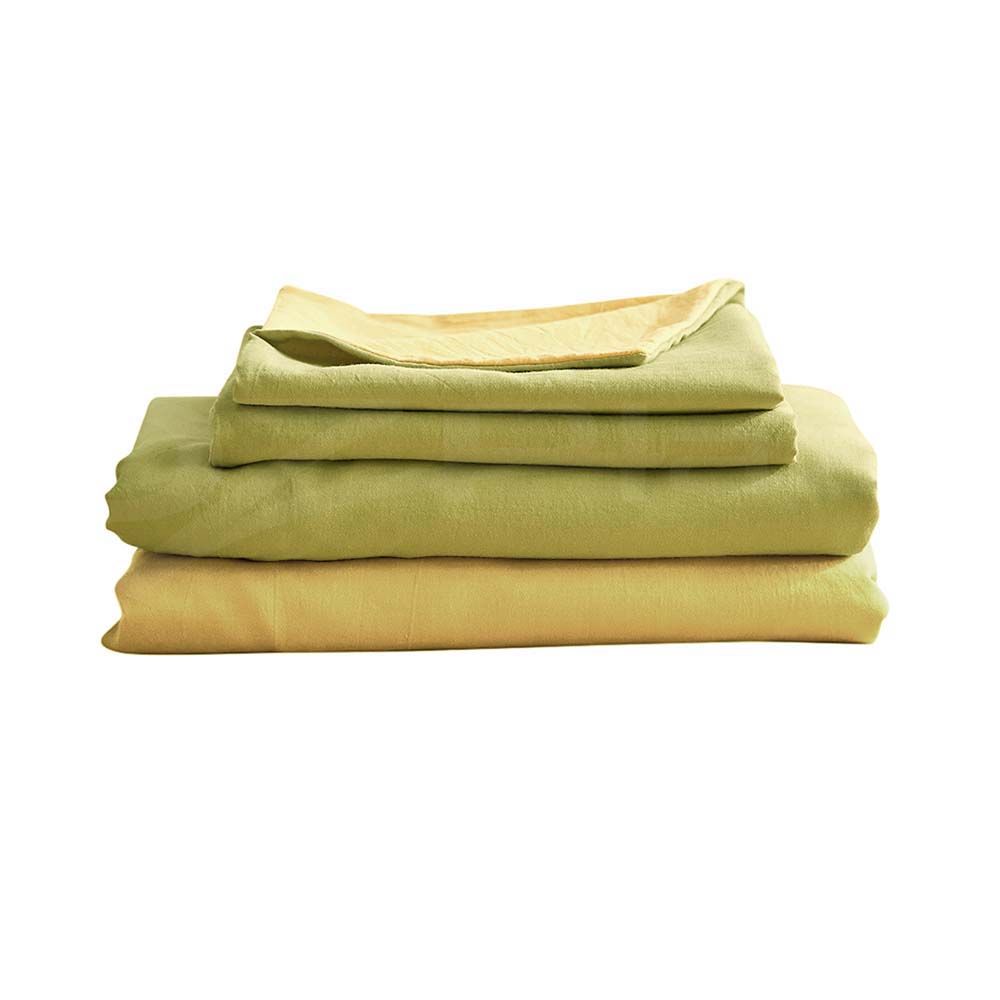 Cosy Club Sheet Set Bed Sheets 100% Cotton Queen Cover Pillow Case Yellow