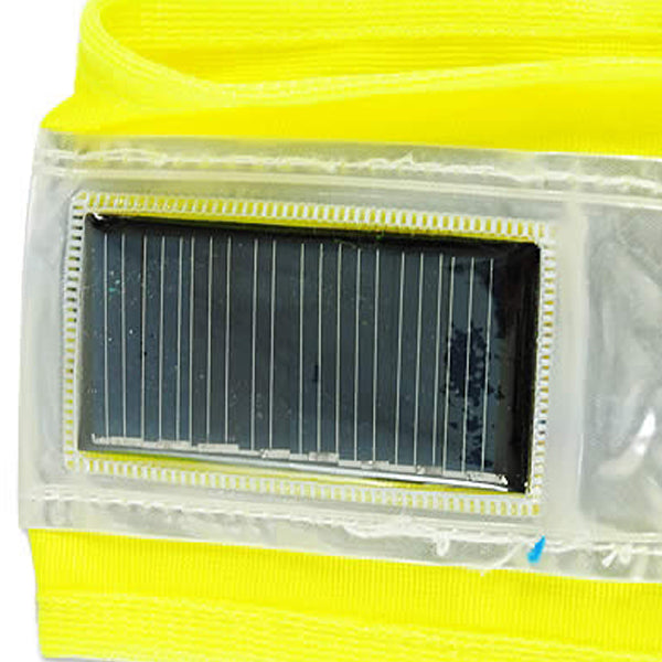 High Visibility Solar LED Safety Vest with Rechargeable Batteries