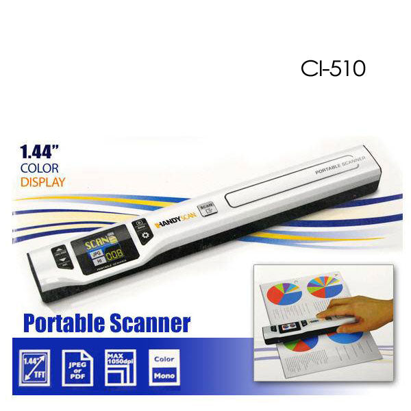 Digitalk A4 1050dpi Compact Handheld Photo & Document Scanner (CI-510)