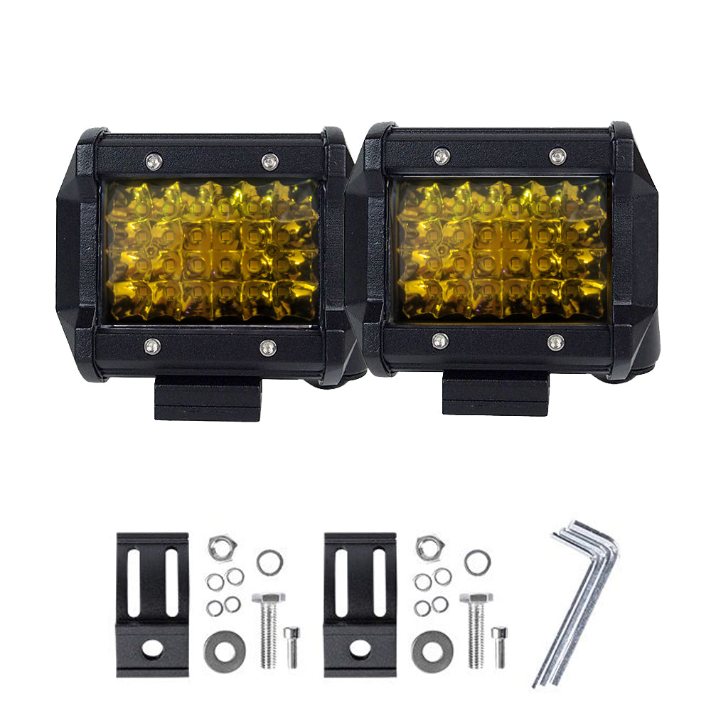 Philips Amber 4x 4-inch Quad Row Spot LED Work Light Bar for 4WD Fog and Reverse Driving