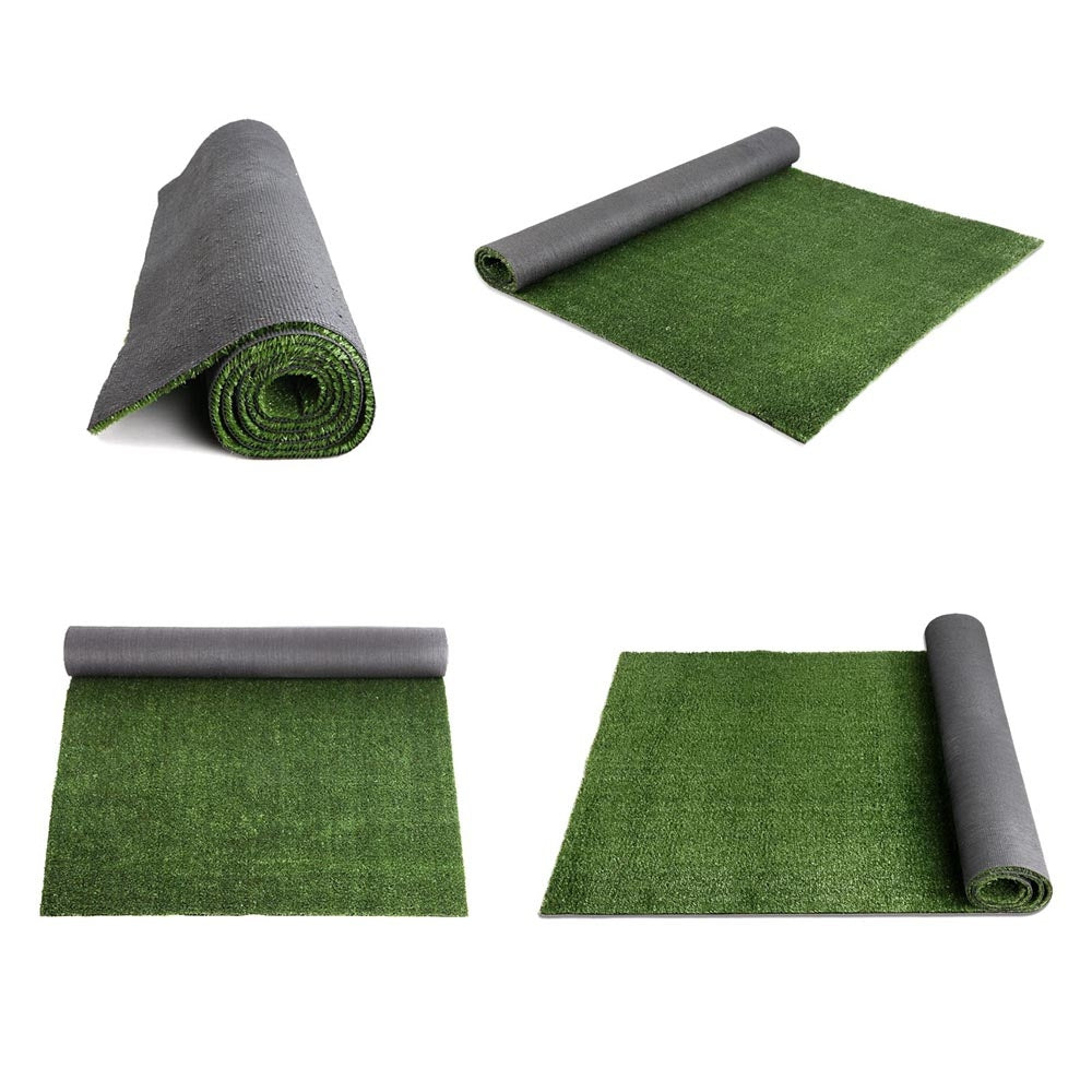 Lush Olive Green Synthetic Turf - Prime Turf Artificial Grass, 10mm Pile Height, 10sqm Roll