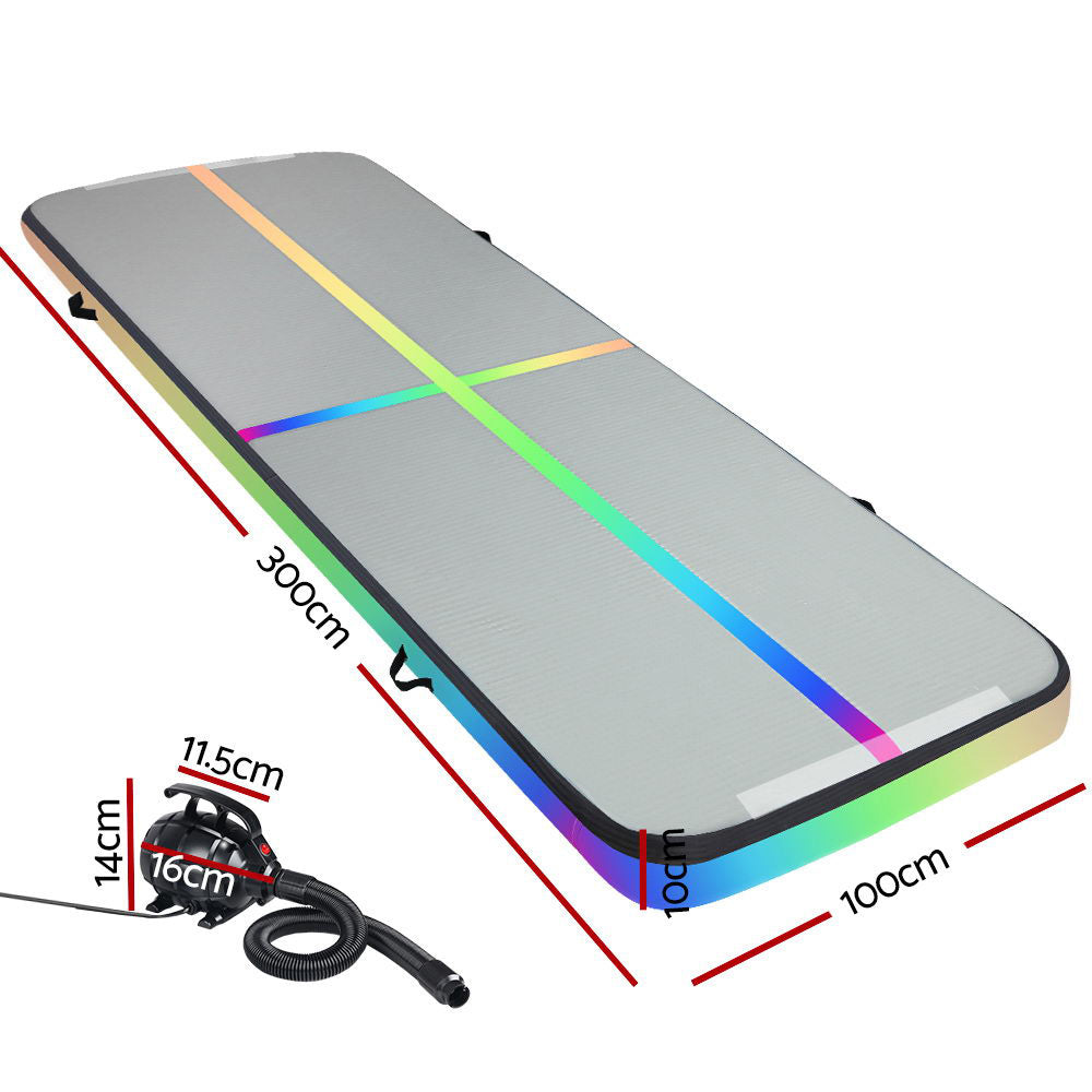 Everfit 3M Inflatable Air Track Mat with Electric Pump for Gymnastics and Sports Training