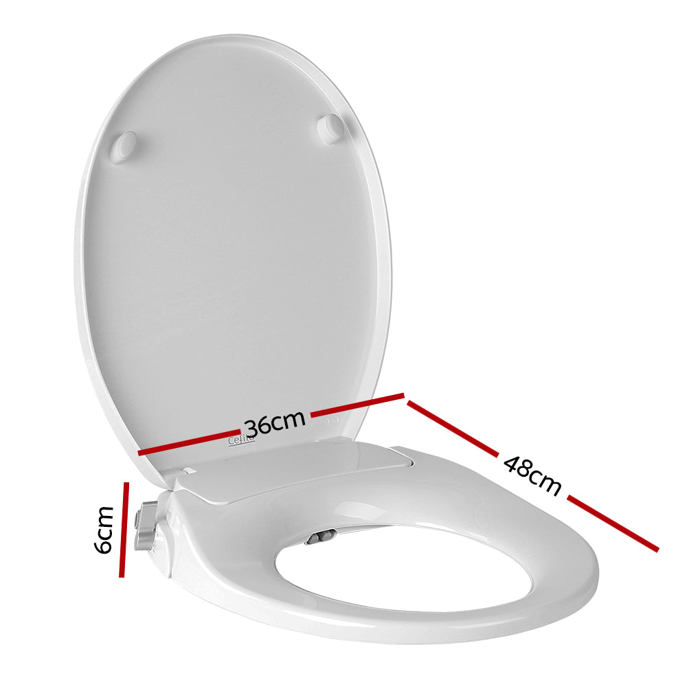 Cefito Adjustable Manual Bidet Toilet Seat with Self-Cleaning Nozzles