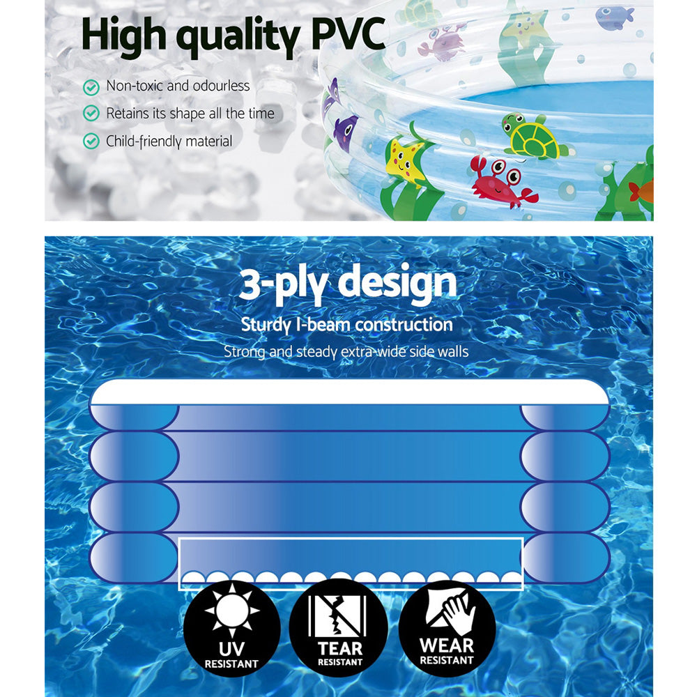 Inflatable Round Above Ground Family Pool for Kids - Bestway Summer Fun