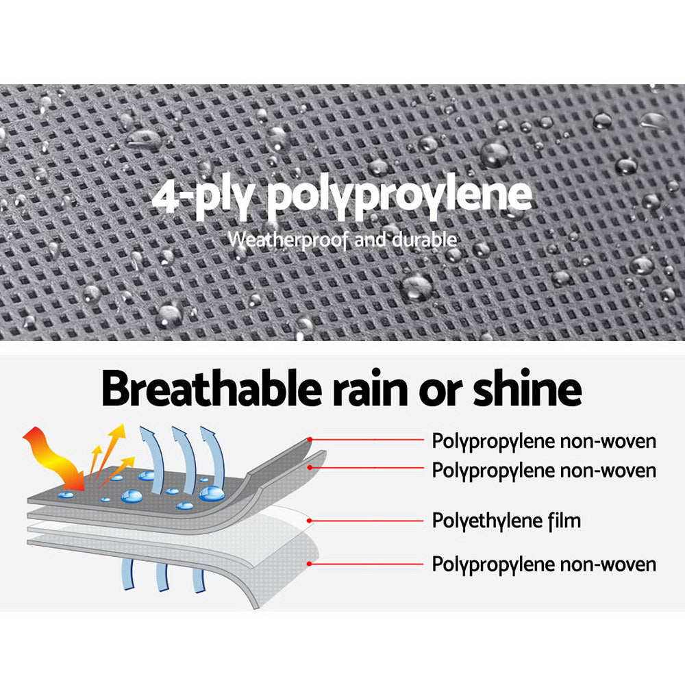 Premium 4-Layer Waterproof Caravan Cover for 16-18ft Campervans - UV Resistant and Breathable Protection