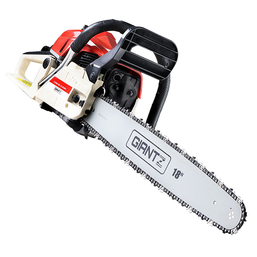 Giantz Chainsaw Petrol 75CC 18 Bar Commercial E-Start Pruning Chain Saw