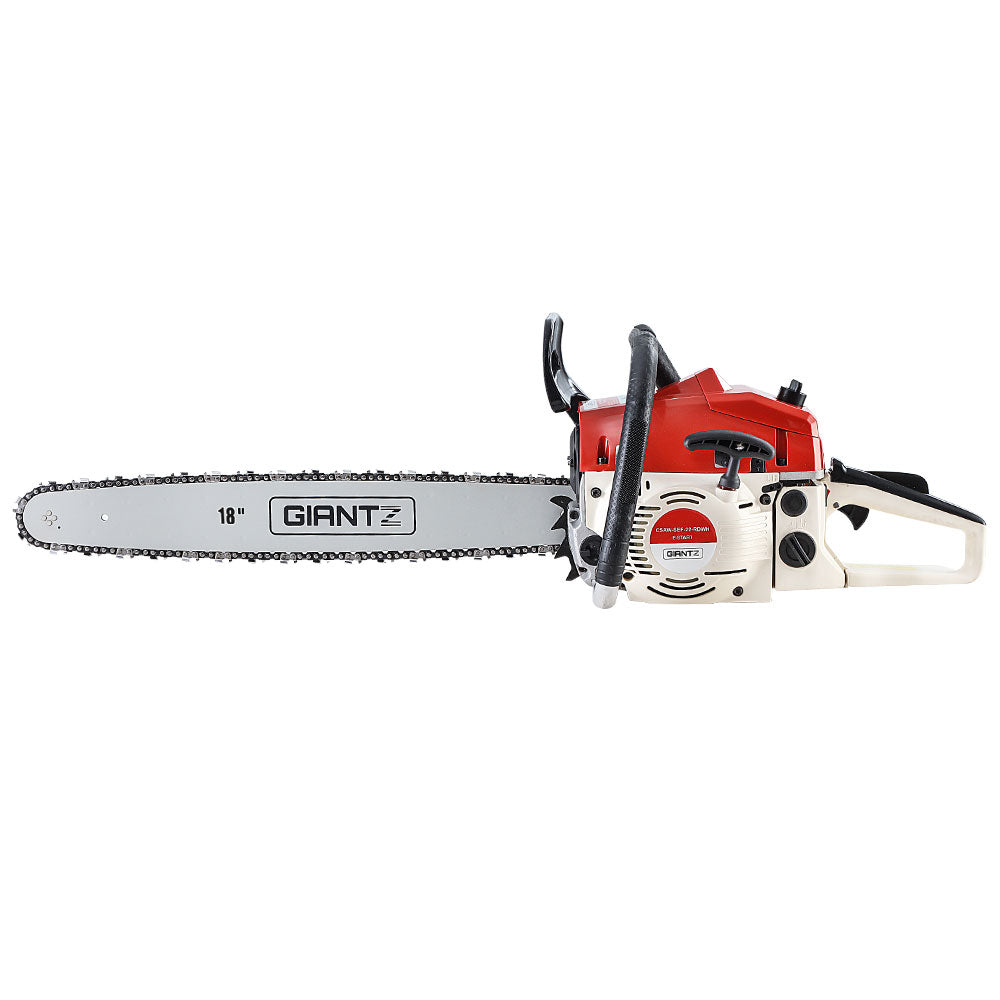 Giantz Chainsaw Petrol 75CC 18 Bar Commercial E-Start Pruning Chain Saw