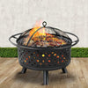 Fire Pit BBQ Grill Smoker Portable Outdoor Fireplace Patio Heater Pits 30