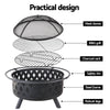 Fire Pit BBQ Charcoal Grill Ring Portable Outdoor Kitchen Fireplace 32