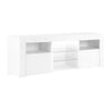 Artiss TV Cabinet Entertainment Unit Stand RGB LED Gloss Furniture 145cm White