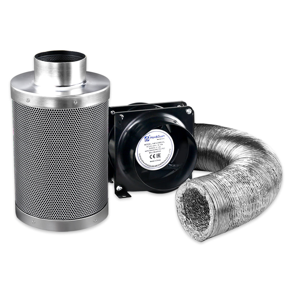 Green Fingers 6"Ventilation Kit Fan Hydroponics Grow Tent Kit Carbon Filter Duct,Green Fingers 6"Ven